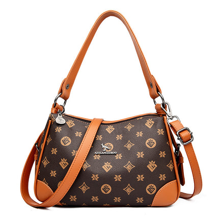 High-End Bags for Women, European and American Retro Printed Shoulder Crossbody Bags, Niche Mom Underarm Bags, Women's Bags, Small Bags Wholesale