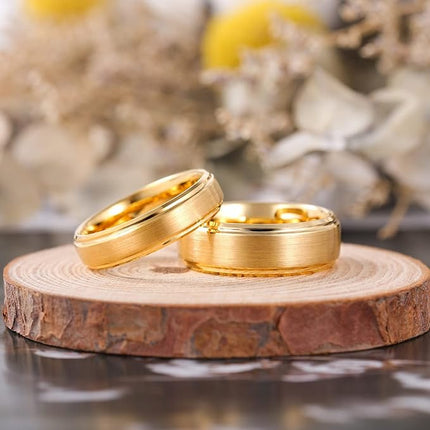 26 Cross-Border Popular Brushed Matte Wedding Rings for Men, 6/8mm Wide, Hot-Selling on Wish and Amazon Independent Sites