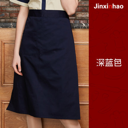 Chef's Half-length Apron Men's Waist Short Rear Kitchen Work Clothes Catering Work Uniform
