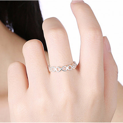 Casual and Personalized Cut Out Figure-Eight Surround Ring for Women, Fashionable Ring Accessories, Jewelry, Hot-Selling Items