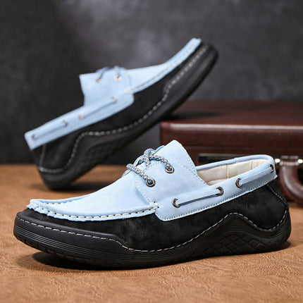 Spring and Summer New Products, Foreign Trade Aliexpress Popular Large Size Men's Shoes, Genuine Leather Casual Non-Slip Men's Slip-On Shoes