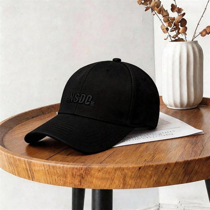 Baseball Cap for Men, New Spring/Summer Trendy Korean Style Embroidered Versatile Hard-Brimmed Large Brim Sun Protection Visor Cap