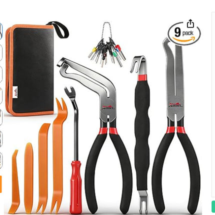 Red and black elbow 60 degree power-off pliers bolt pliers multi-purpose pliers car oil pipe separation harness pliers cross-border pliers