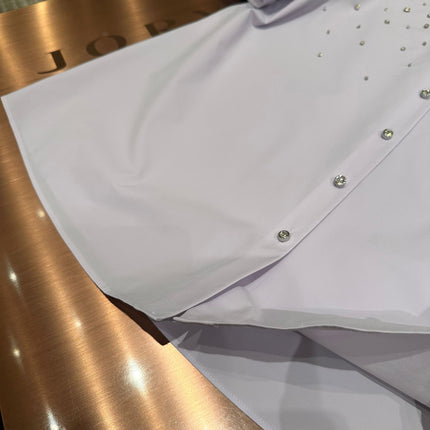 2024 summer new nail drill loose bow bubble short sleeve shirt top Q144303E