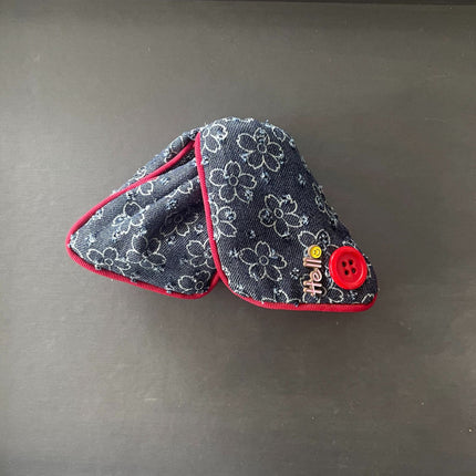 New College Style Triangle Clip with Contrasting Polka Dots and High-End Shark Clip for Hairpin Head Accessories on the Back of the Head