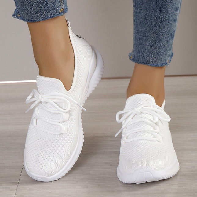White Sneakers for Women 2025 Spring and Summer New Style Casual Versatile Mesh Hollow Breathable Sports Shoes That Don'T Tire Your Feet Running Shoes