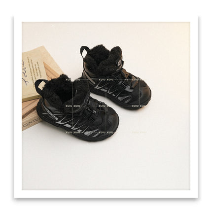 Xshx "Paris Outdoor" Professional Kidsren's Snow Boots Outdoor Waterproof and Non-Slip for Boys and Girls [Wenzhou Shoes]