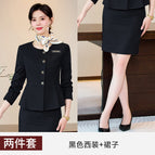 Black suit + skirt / S