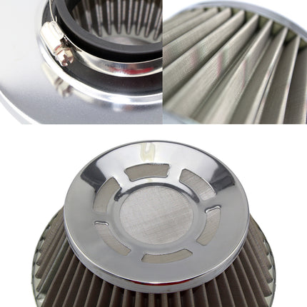 Car air filter high flow mushroom head engine intake modified mushroom head stainless steel mesh filter