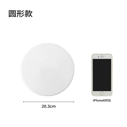 Ceramic Cake Plate Pure White Square Plate Dessert Display Dish Baking Tableware Buffet Round Swing Plate Long Square Plate