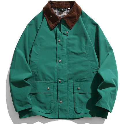 Outdoor fan can soar Anxin with retro hunting suit loose jacket windbreaker frock coat re-engraved 8101