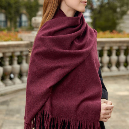 Wool Scarf Shawl High-End Korean Solid Color Scarf Women's Winter Versatile New Men's Cashmere Scarf Wholesale