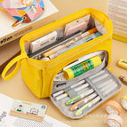 Oxford cloth steel frame pencil case [yellow]