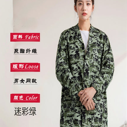Labor Protection Coat, Work Uniform, Thickened Uniform, Camouflage Blue Denim, Handling Clothing, Dustproof Workwear, Printed, Breathable