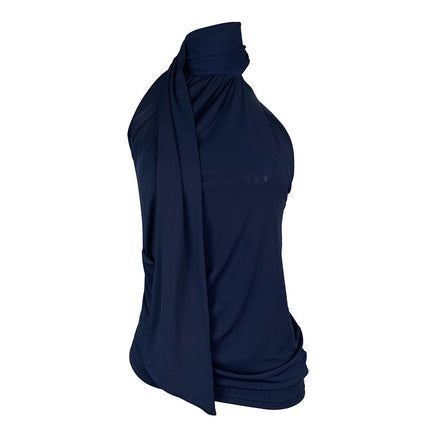 South Korea Dongdaemun Elegant Sexy Neck Lace-up Feminine Vest Figure Simple All-match Sleeveless Top Trendy