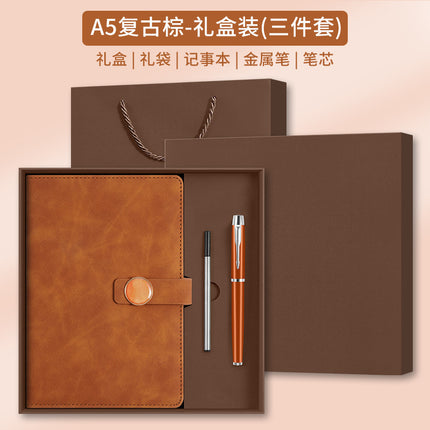 Business Notebook Gift Box Set, Notepad with Insulated Cup, Souvenir Gift, Customizable Logo, Simple Gift Box Packaging