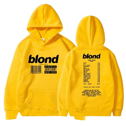 Blonde Frank Oceans Hoodie Top Text Long Sleeve Sweatshirt a