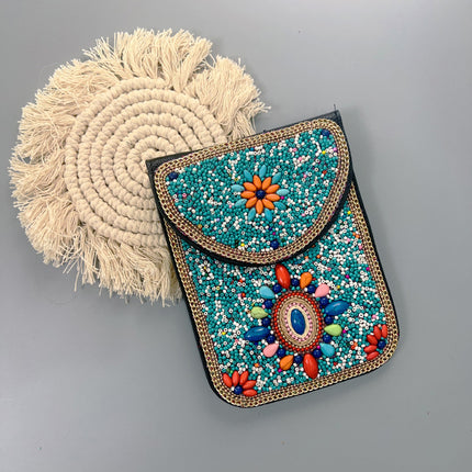Ocean Series Exquisite Heavy-Duty Rice Bead Shoulder Bag Qingdao Ocean World Travel Souvenir Mobile Phone Bag Cross-Body Bag