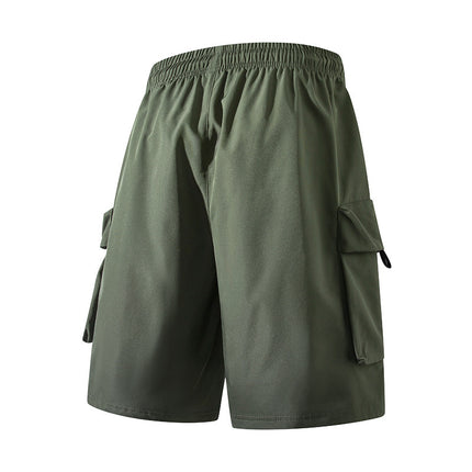 Cross-Border Summer Thin Men's Cargo Shorts Breathable Outdoor Sports Running Fitness Loose Casual Five-Point Pants