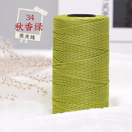 Bright Silk Thread 1mm Thin Thread for Crocheting Bouquets, Bags, Shoes, Handmade 100g Factory Direct Wholesale Knitting Thread