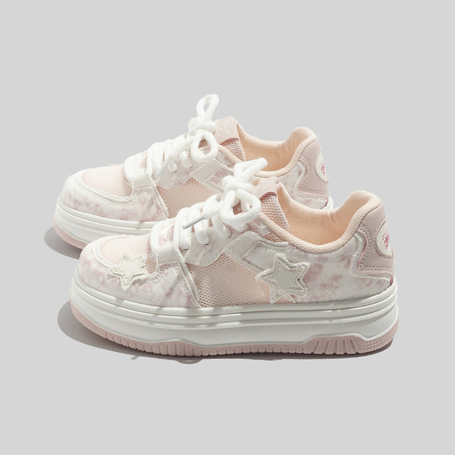 Beier Sweet White Sneakers for Women 2026 Spring New Versatile Fashionable Casual Thick-Soled High-Value Student Sneakers