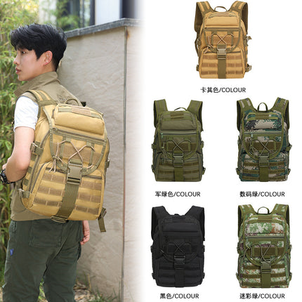 2025 New Men's Outdoor Backpack Travel Bag Large Capacity Oxford Cloth USB Charging Summer Camp Bag Export