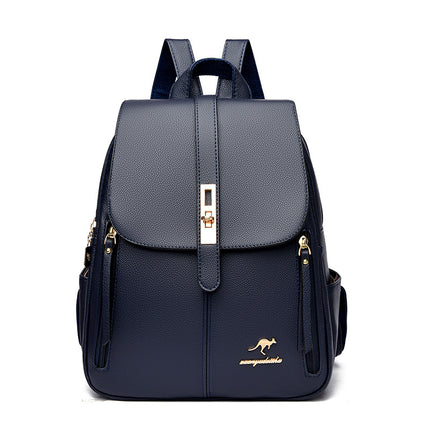 Foreign Trade Hot 2024 New Anti-theft Lock Backpack Trend Good Kangaroo Women's Schoolbag Fashion Travel Backpack