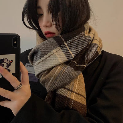 Factory Mixed Batch New Plaid Scarf Women's Winter Ins All-match Student Scarf Warm Cashmere Korean Style Scarf