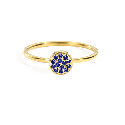 Cross-border foreign trade new stainless steel diamond ring Women's Light luxury December birthday stone ring gift wholesale