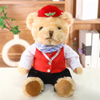 25cm [ready stock high quality] / Red stewardess bear x