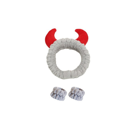 Cross-border Amazon Cartoon Funny Hair Band Animal Horn Cute Wash Face Hair Band Makeup Wide-brimmed Headband Hair Band