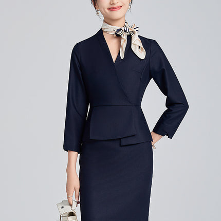 Grey Suit Jacket Female 2024 Autumn New Goddess Fan Business Commuter Dress Hotel Manager Professional suit