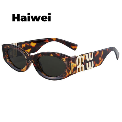 Cross-Border Popular Miuji Letter Cat-Eye Sunglasses Ky2 Sexy Female European and American Style High-End Retro Fashion Sunglasses