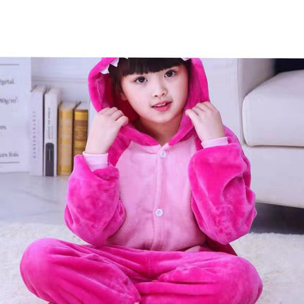 2025 New Cartoon One-Piece Animal Pajamas for Children, Thickeneded Flannel New Performance Clothes, Exclusively for Cross-Border Supply