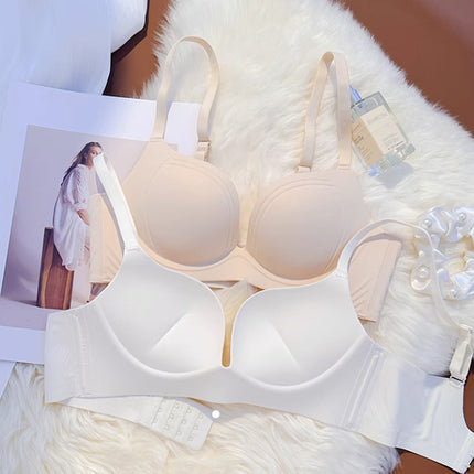 Seamless Underwear Women's Small chest push up big summer wireless anti-sagging bra one-piece anti-expansion non-empty cup
