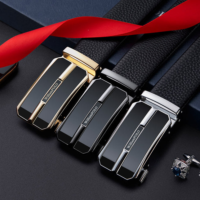 Emperor Paul Belt Men's Genuine Leather Belt Genuine Soft Alloy Belt Men's Simple Belt Men's High-End