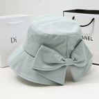 [solid color notched bow] light blue / One size fits all