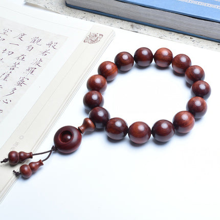 Venus Old Material Zambia Lobular Red Sandalwood Handheld Chain High Oil Mimi Buddha Bead String New Chinese Style Ornament for Men and Women