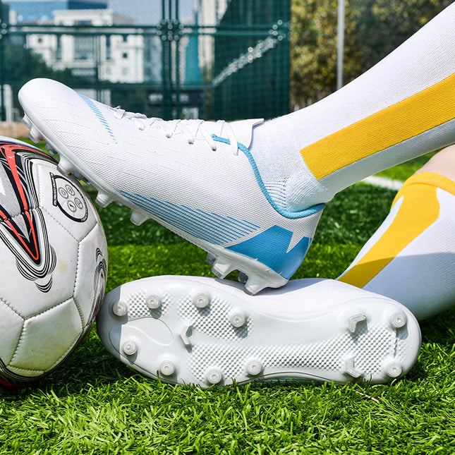 Factory direct low-top football shoes tf broken nail artificial lawn AG nail leather foot boys and girls youth training shoes