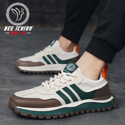 Bee Wolf Flagship Store European New Spring/Summer Men's Shoes Soft Elastic Running Mesh Retro Sports Casual Forrest Gump Shoes
