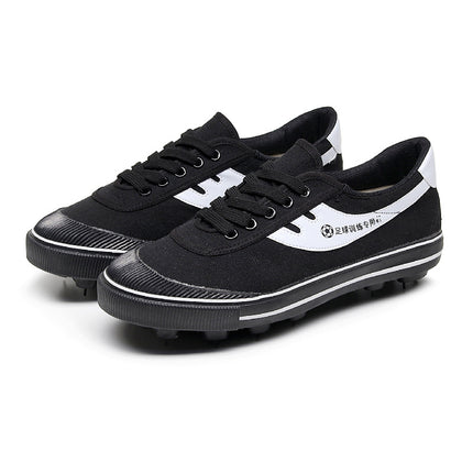Canvas Football Shoes Spring and Summer Low-top Rubber Sole Canvas Shoes Training Shoes Student Non-slip Sports Men's and Women's Sneakers Single-layer Shoes