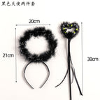 Black Angel stick + headband / Free size