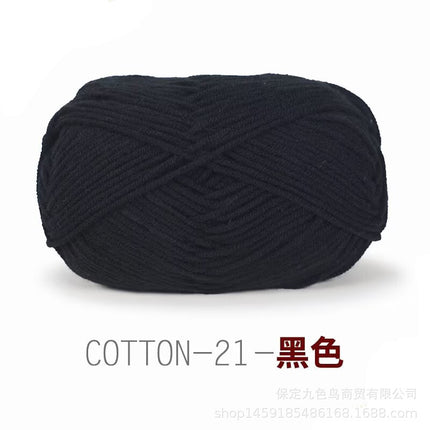 Cross-border nine-color bird 4-strand combed cotton hand-woven doll diy crochet material bag baby milk cotton wool ball