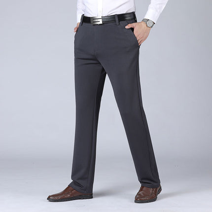 Wholesale Summer Thin Stretch Dad Middle-aged Men's Pants Loose High Waist Middle-aged Men's Casual Pants