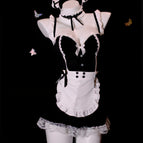 Black maid outfit [including dress + headband + neck ring] / S