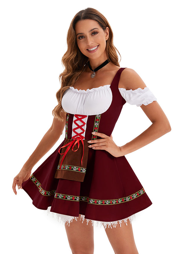 2024 European and American New German Beer Festival Girl Maid dress Stage Ball Performance Dress Carnival