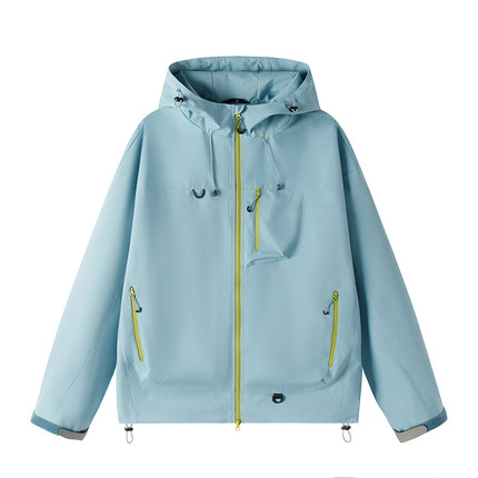 Soft Shell Jacket for Men and Women, New Three-In-One Detachable Single-Impact Hooded Jacket, Outdoor Windproof and Waterproof Mountaineering Jacket