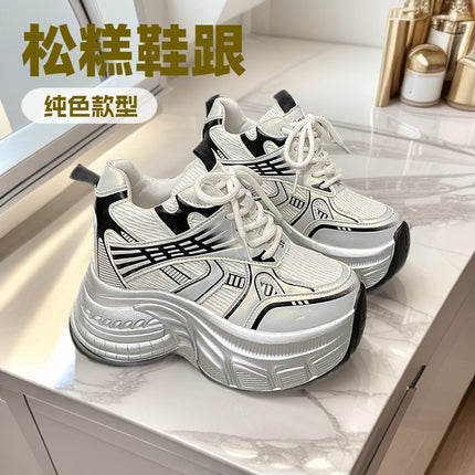 Dad Shoes for Women 2025 Spring and Summer New Fashion Mesh Shoes Casual Sports Shoes Versatile Thick Sole Inner Height Increasing Women's Shoes