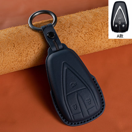 Suitable for Changan head layer cowhide key cover Escape cs75cs35cs55PLUS Auchan X5X7 UNI genuine leather