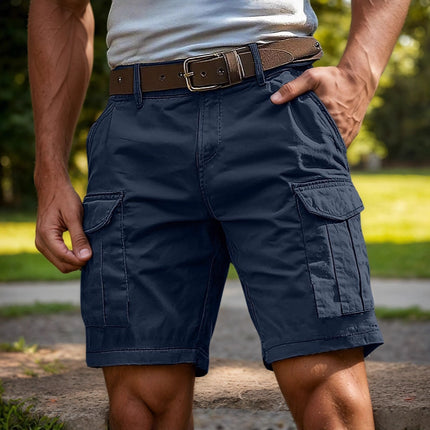 Cross-Border Export Men's Casual Cargo Shorts Multi-Pocket Summer Sports Cargo Shorts High-Waisted Shorts Knee-Length Shorts